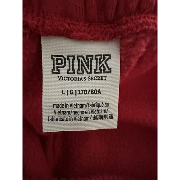 Victoria's Secret Pink Classic Fit Joggers Red and Gold SweatPants Size Large - Picture 10 of 12